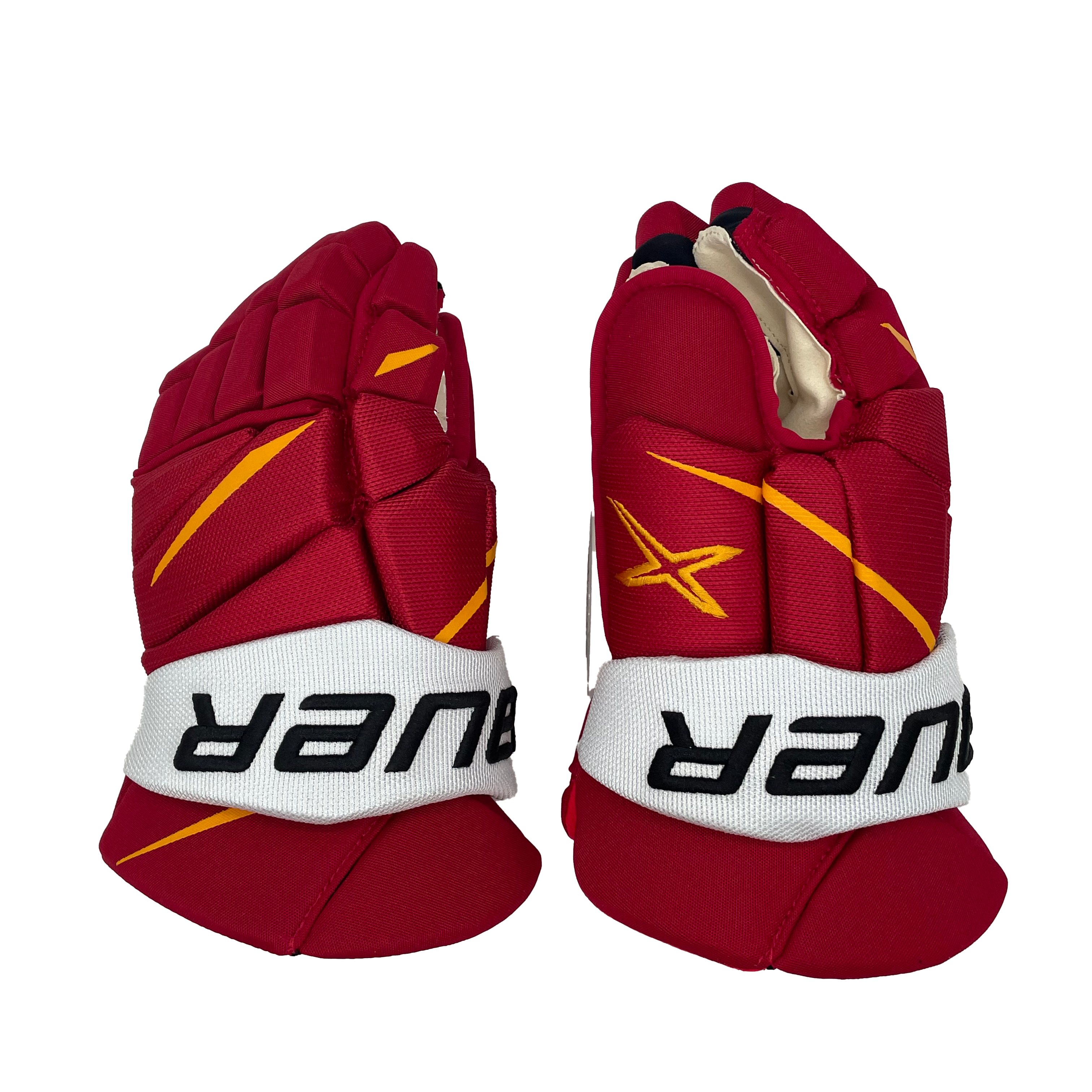 Bauer Vapor 2X Pro – Gant NHL Pro Stock – Connor Mackey (rouge/jaune/blanc)